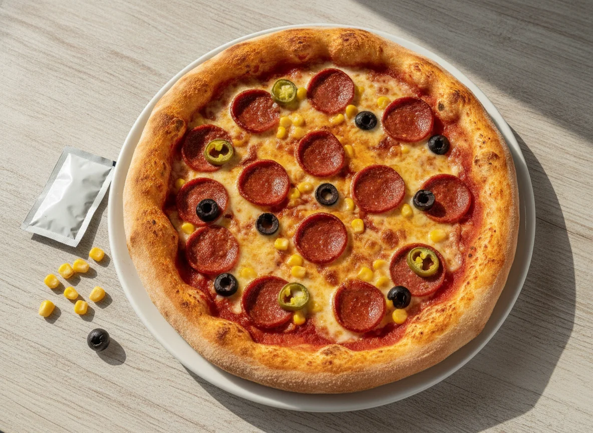 Mixed Pizza with Thick Crust photo