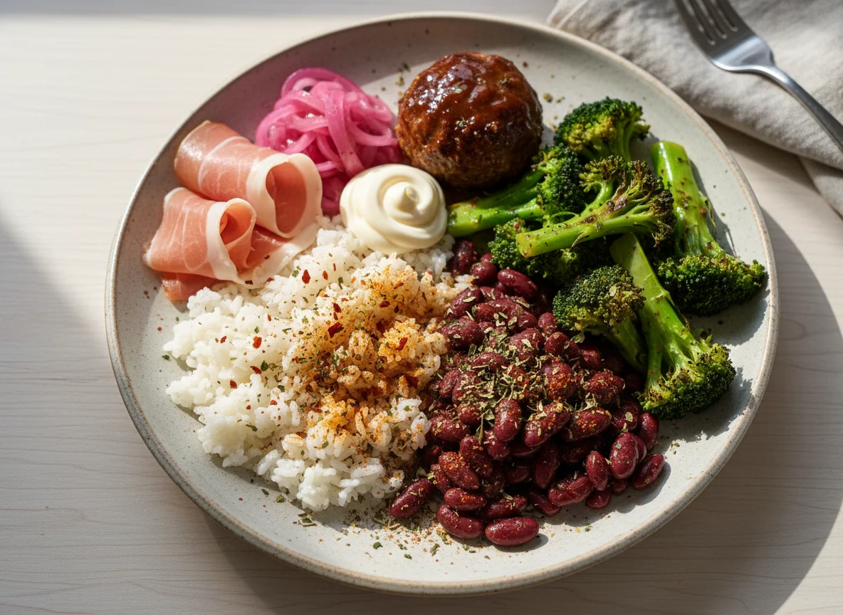 Mixed Plate with Leftovers photo