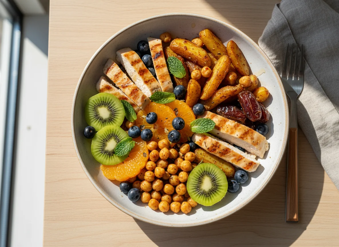Mixed Protein and Fruit Bowl photo