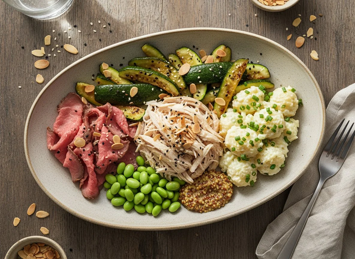 Mixed Protein and Vegetable Plate photo