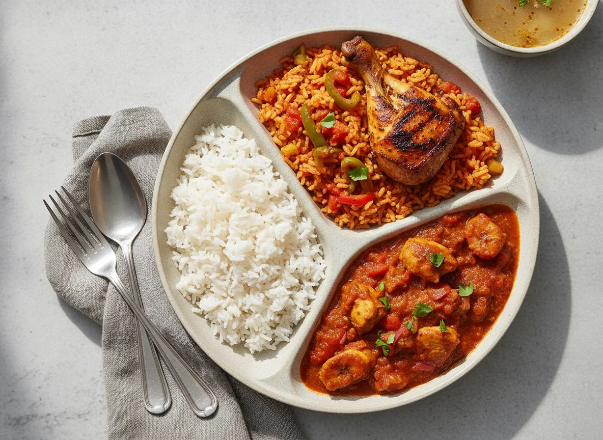 Mixed Rice and Stew Plate photo