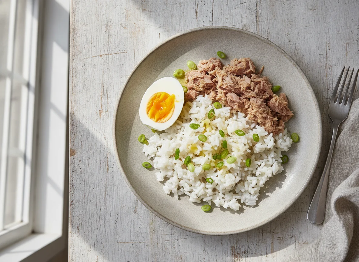 Mixed Rice with Egg and Tuna photo