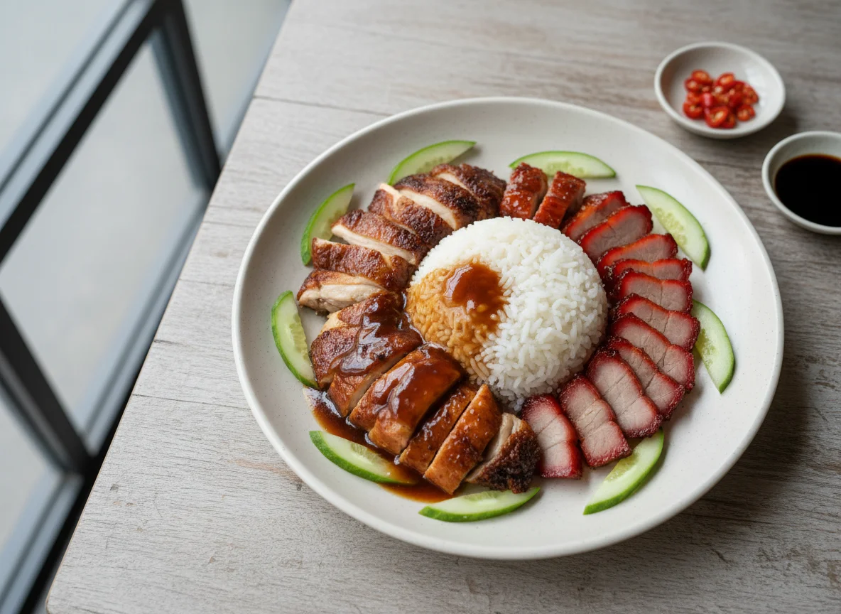 Mixed Roast Meat Rice photo