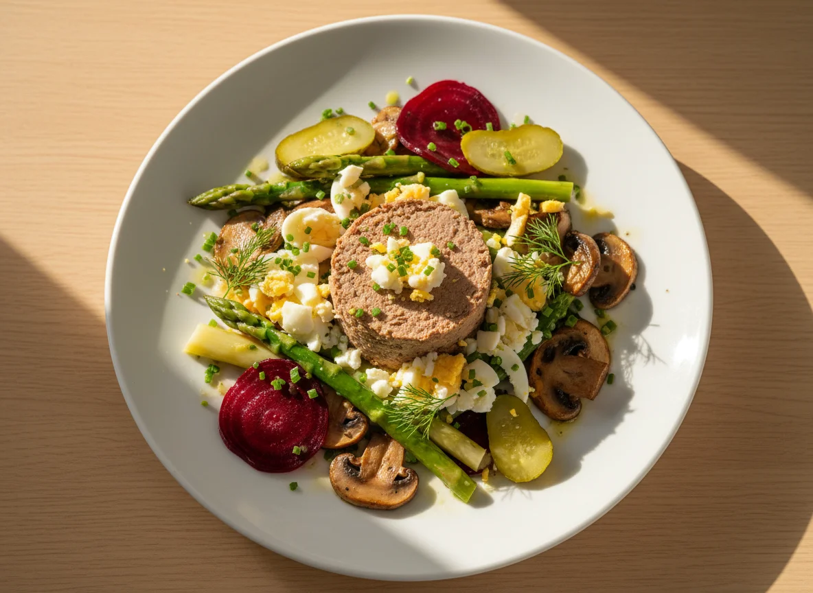 Mixed Salad Plate with Pâté photo