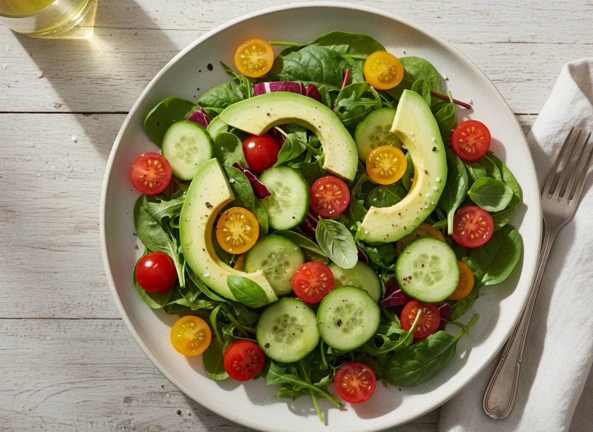 Mixed Salad with Avocado photo