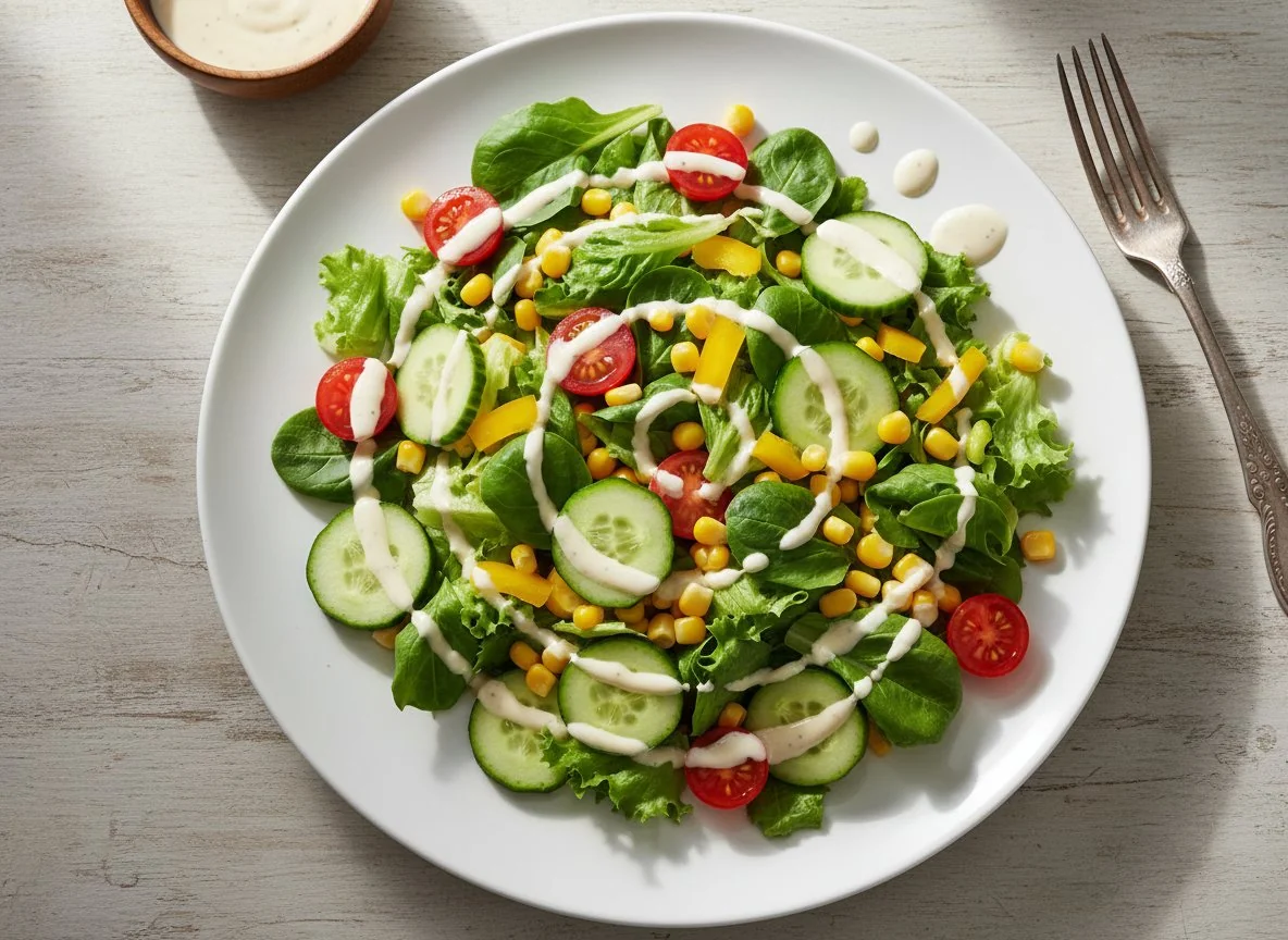 Mixed Salad with Dressing photo