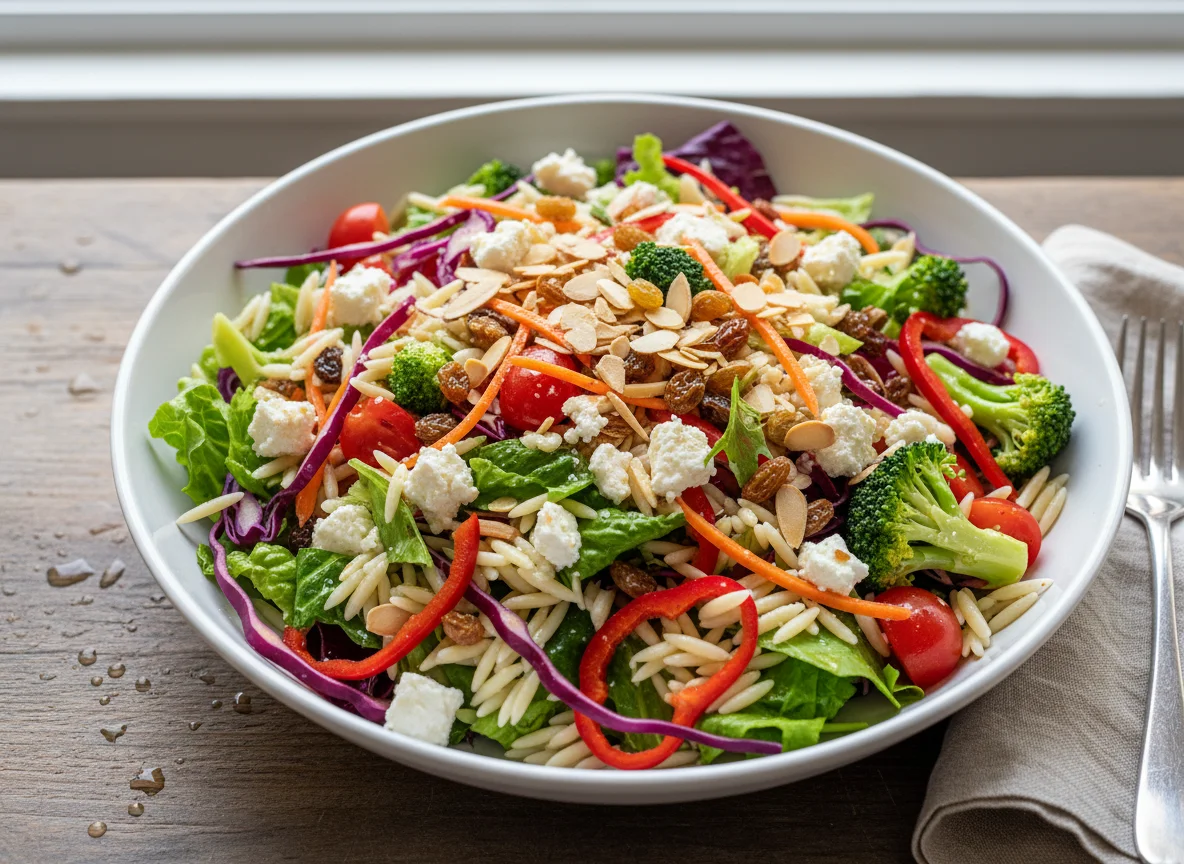Mixed Salad with Feta and Orzo photo