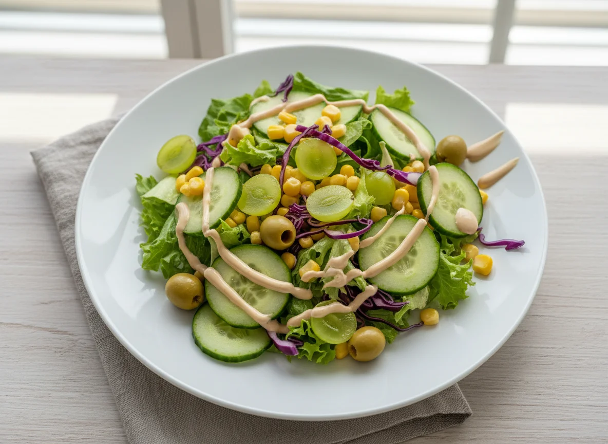 Mixed Salad with Grapes photo