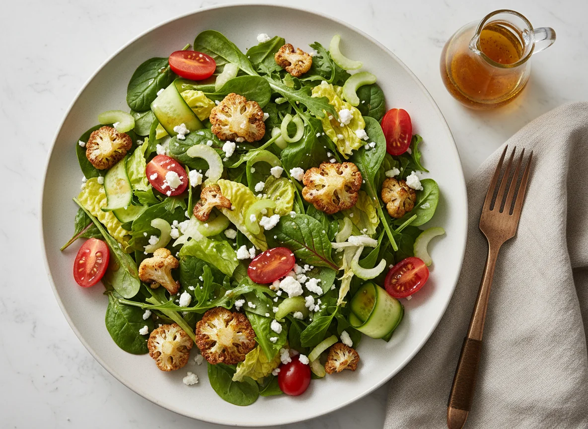 Mixed Salad with Roasted Cauliflower photo