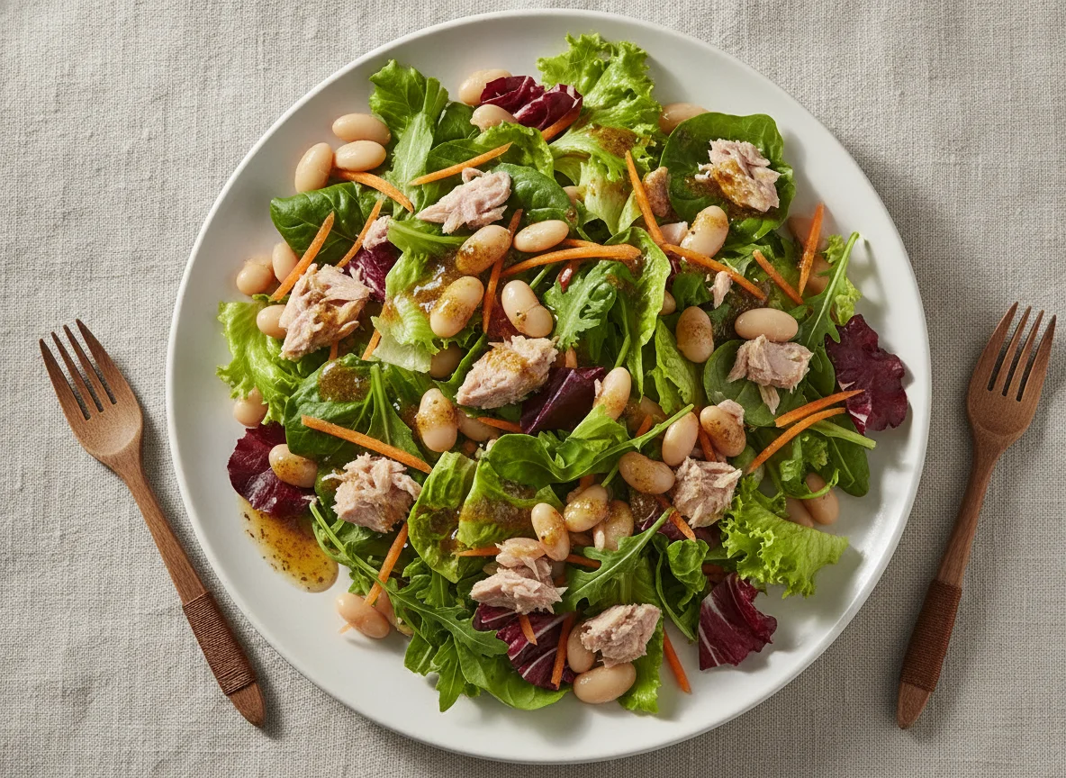 Mixed Salad with Tuna and Beans photo