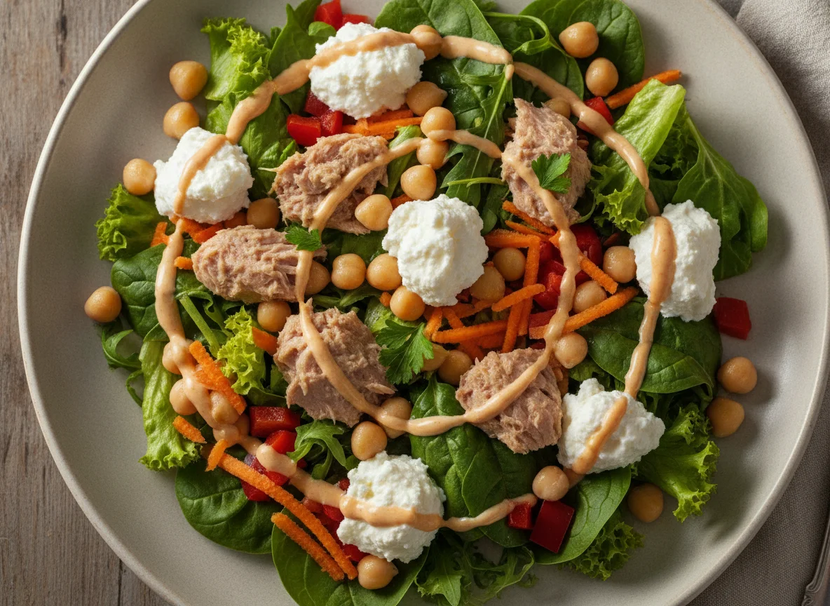 Mixed Salad with Tuna and Chickpeas photo