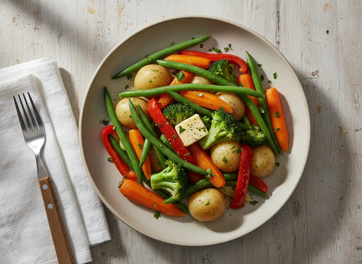 Mixed Steamed Vegetables photo