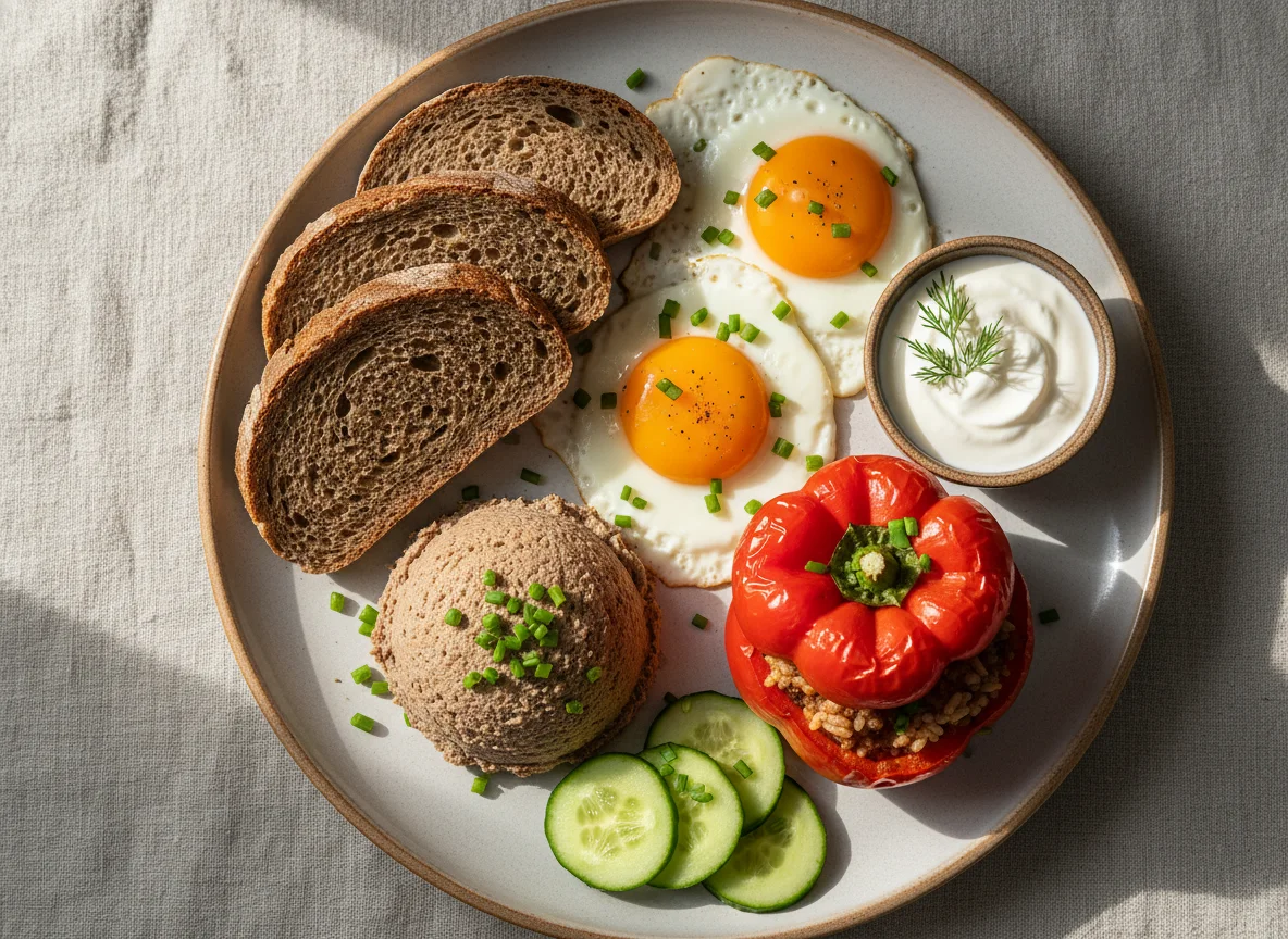 Mixed Ukrainian Breakfast Plate photo
