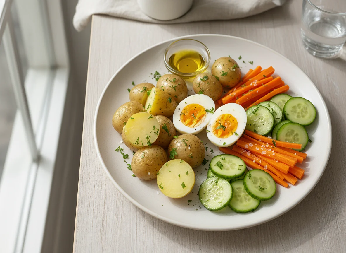 Mixed Vegetable and Egg Plate photo
