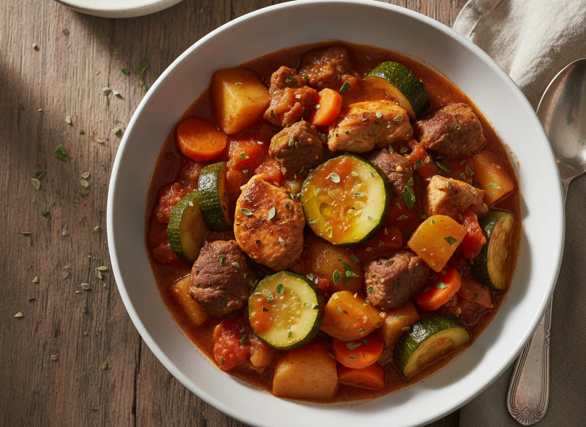Mixed Vegetable and Meat Stew photo
