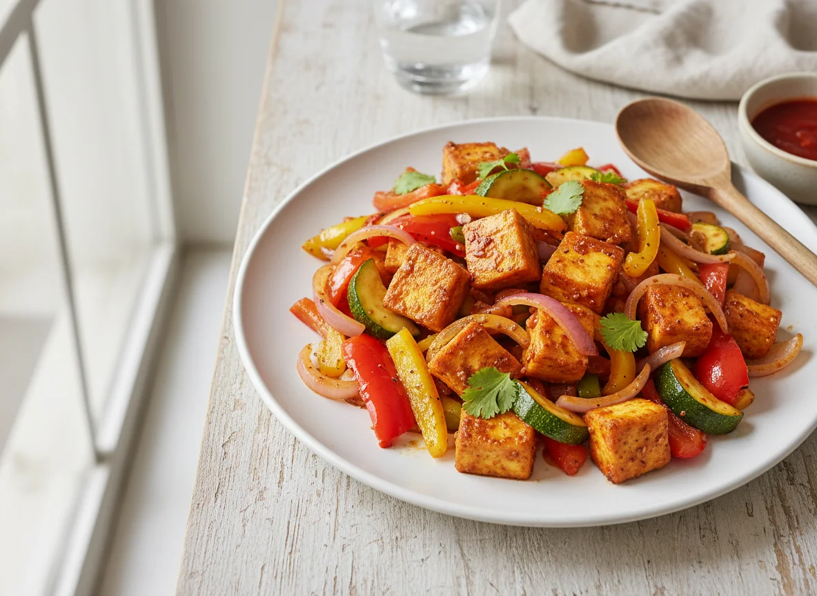 Mixed Vegetable and Paneer Stir-fry photo