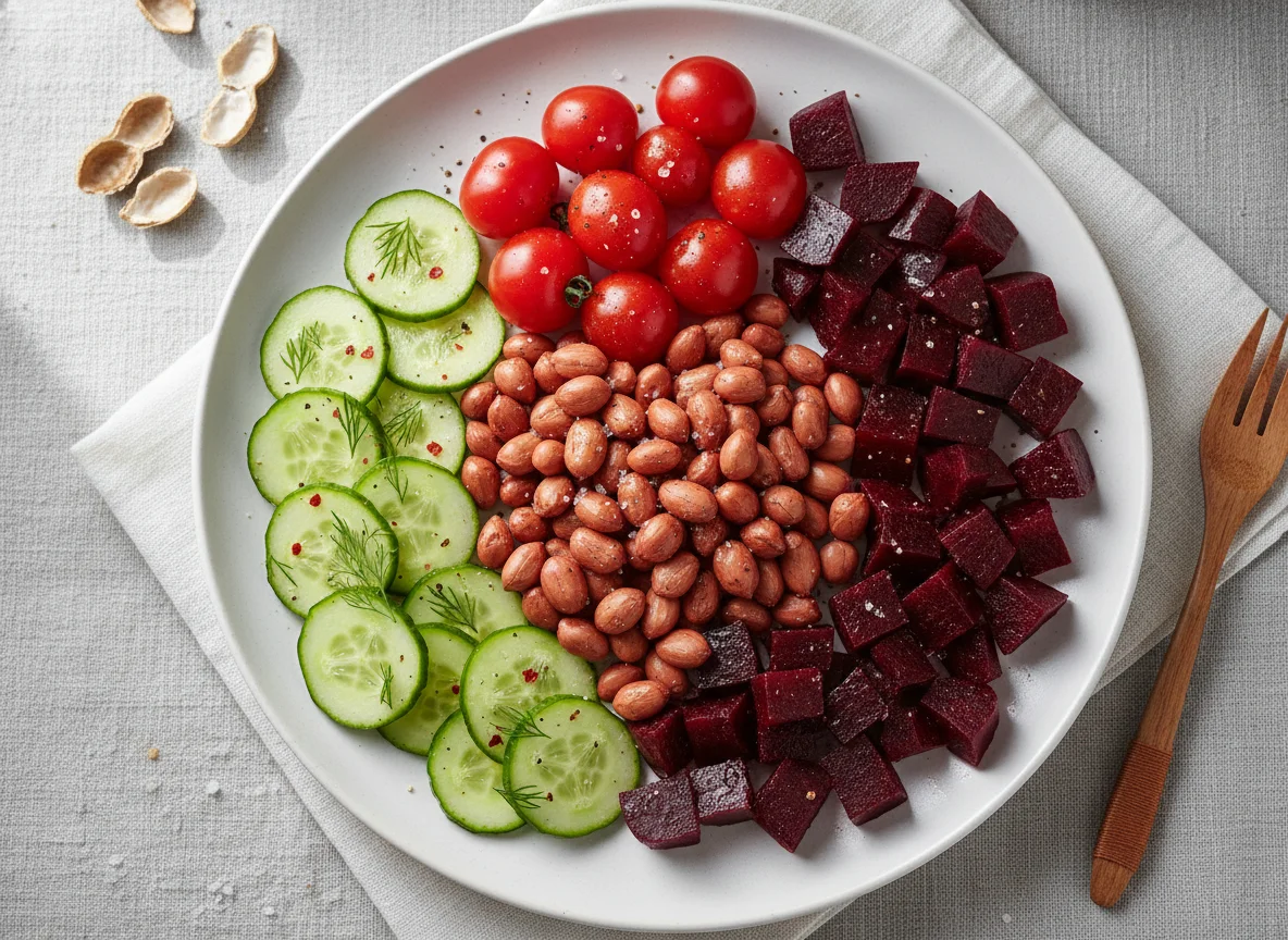 Mixed Vegetable and Peanut Plate photo