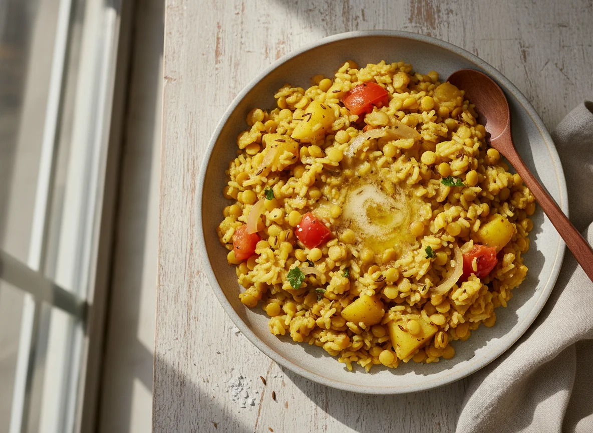 Mixed Vegetable Dal Khichdi photo