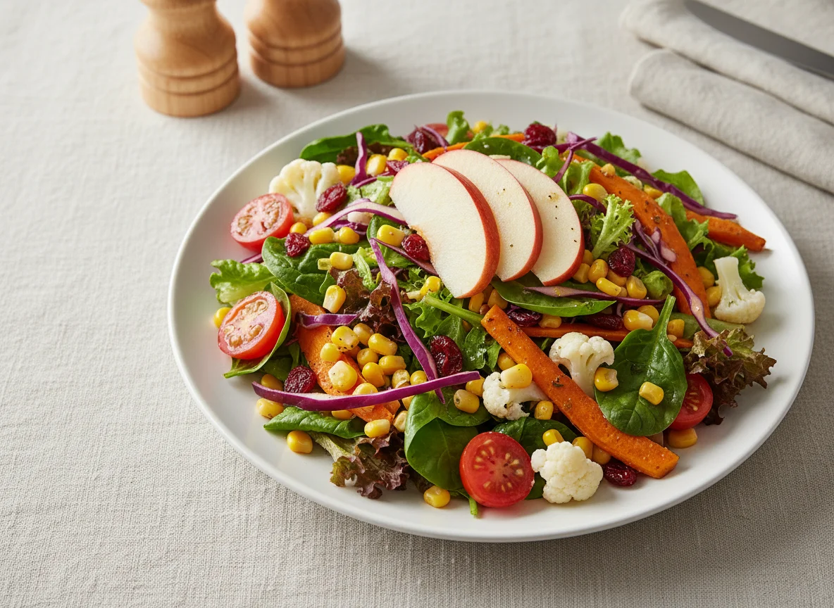Mixed Vegetable Salad with Apple photo