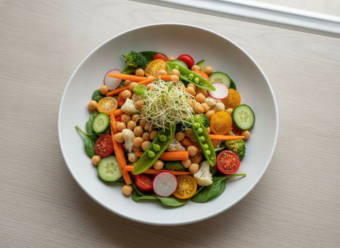Mixed Vegetable Salad with Chickpeas photo