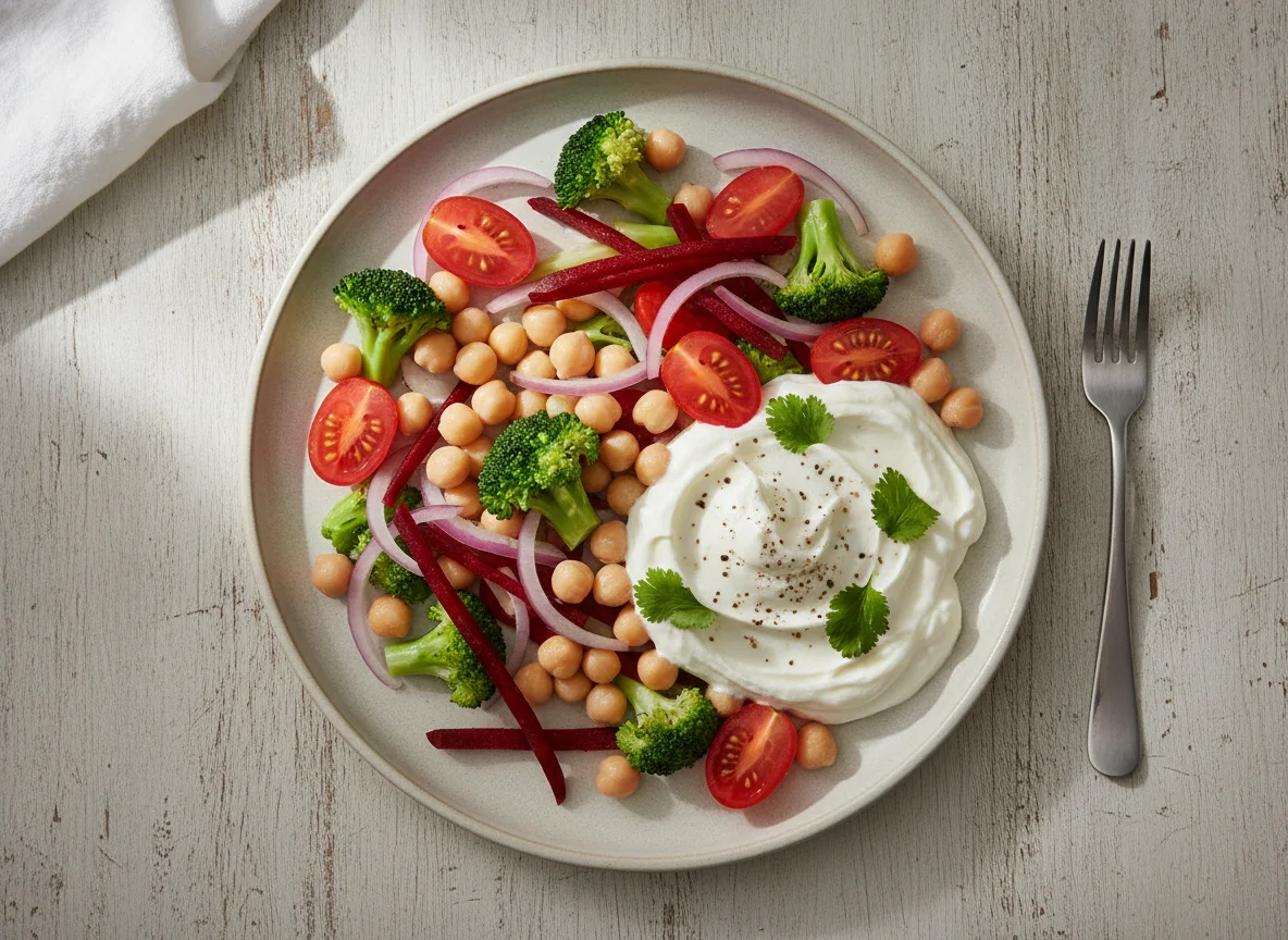 Mixed Vegetable Salad with Curd photo