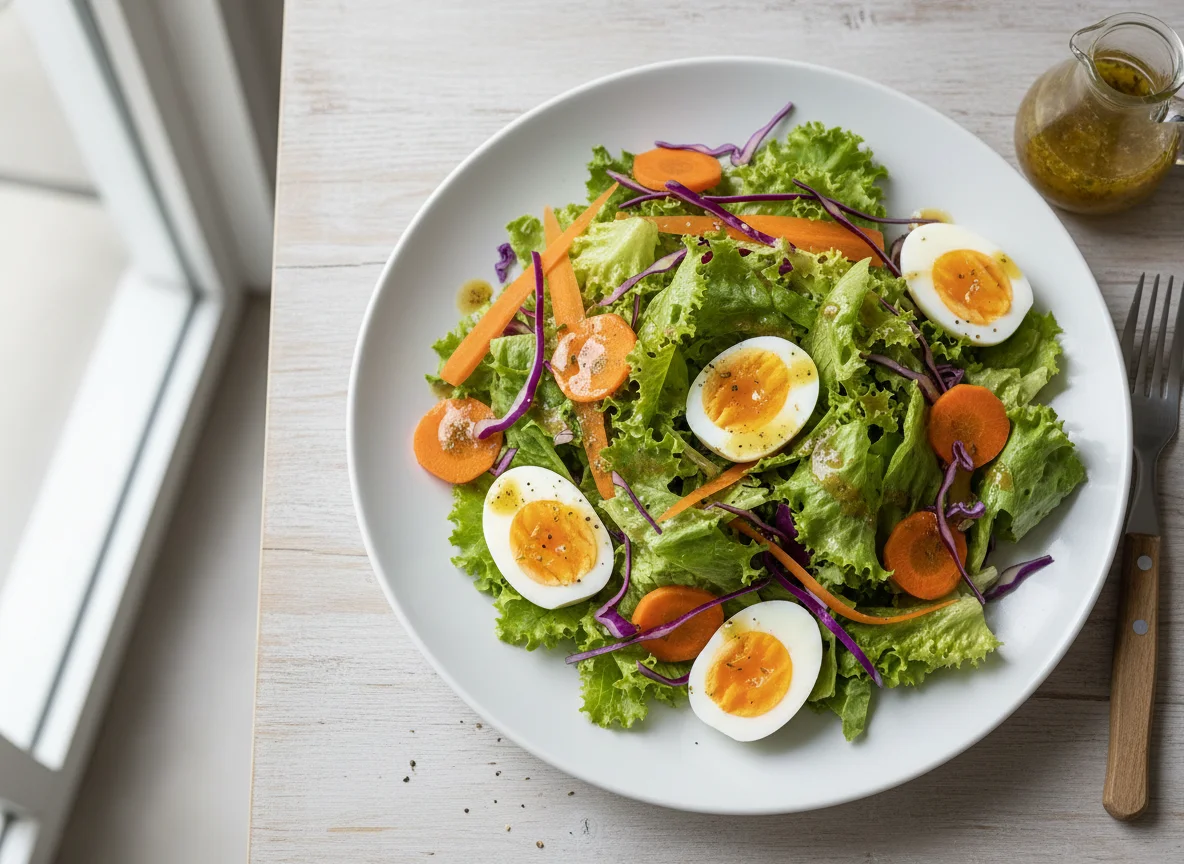 Mixed Vegetable Salad with Egg photo