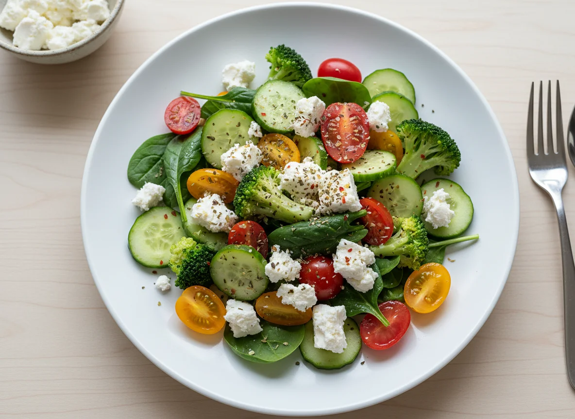 Mixed Vegetable Salad with Feta photo
