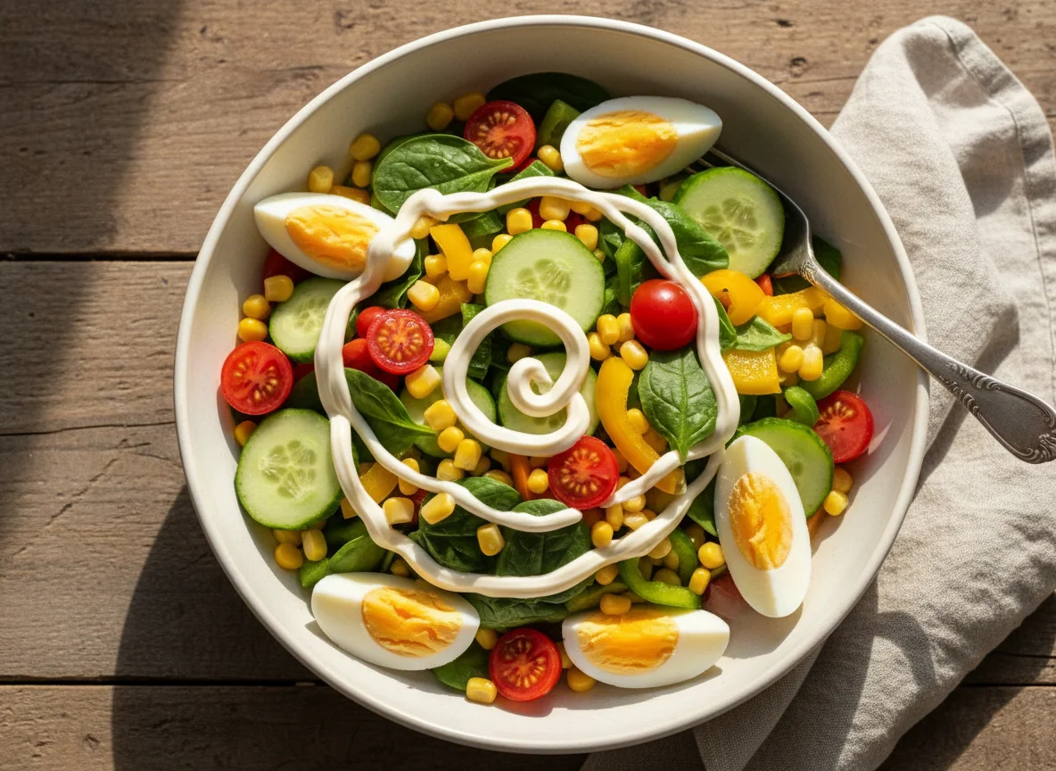 Mixed Vegetable Salad with Mayonnaise photo