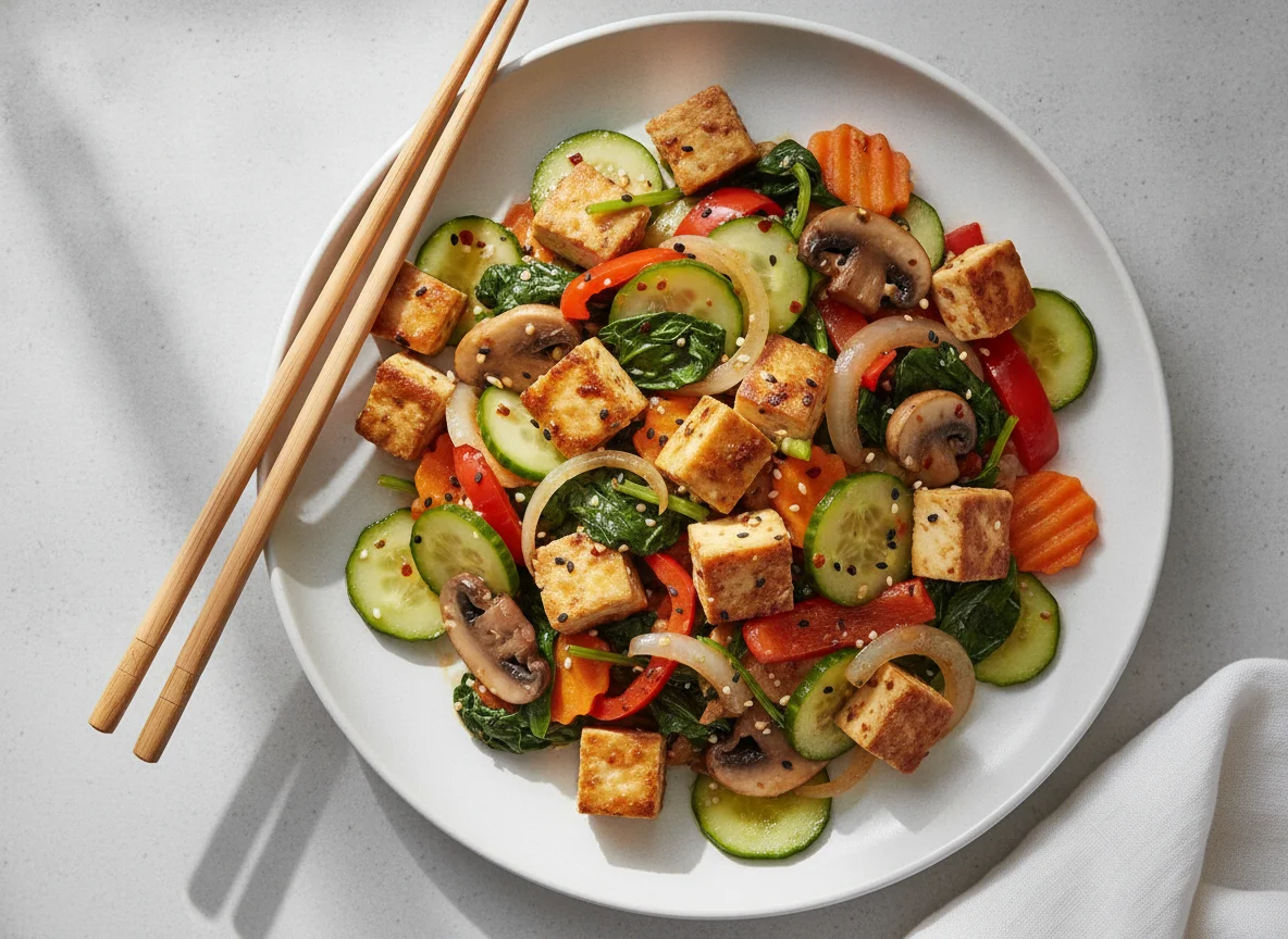 Mixed Vegetable Stir-fry with Tofu photo