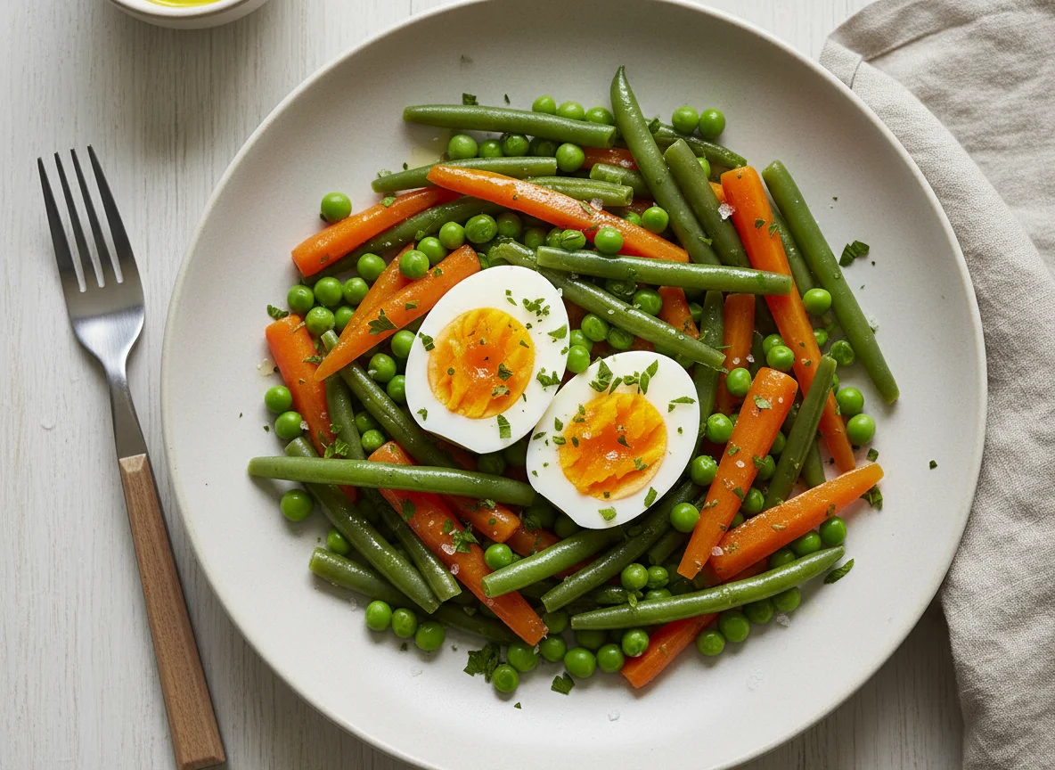 Mixed Vegetables with Hard-Boiled Eggs photo