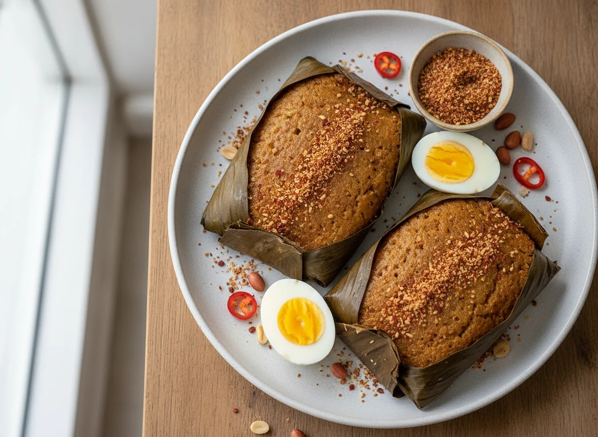 Moin Moin and Boiled Eggs with Yaji Spice photo