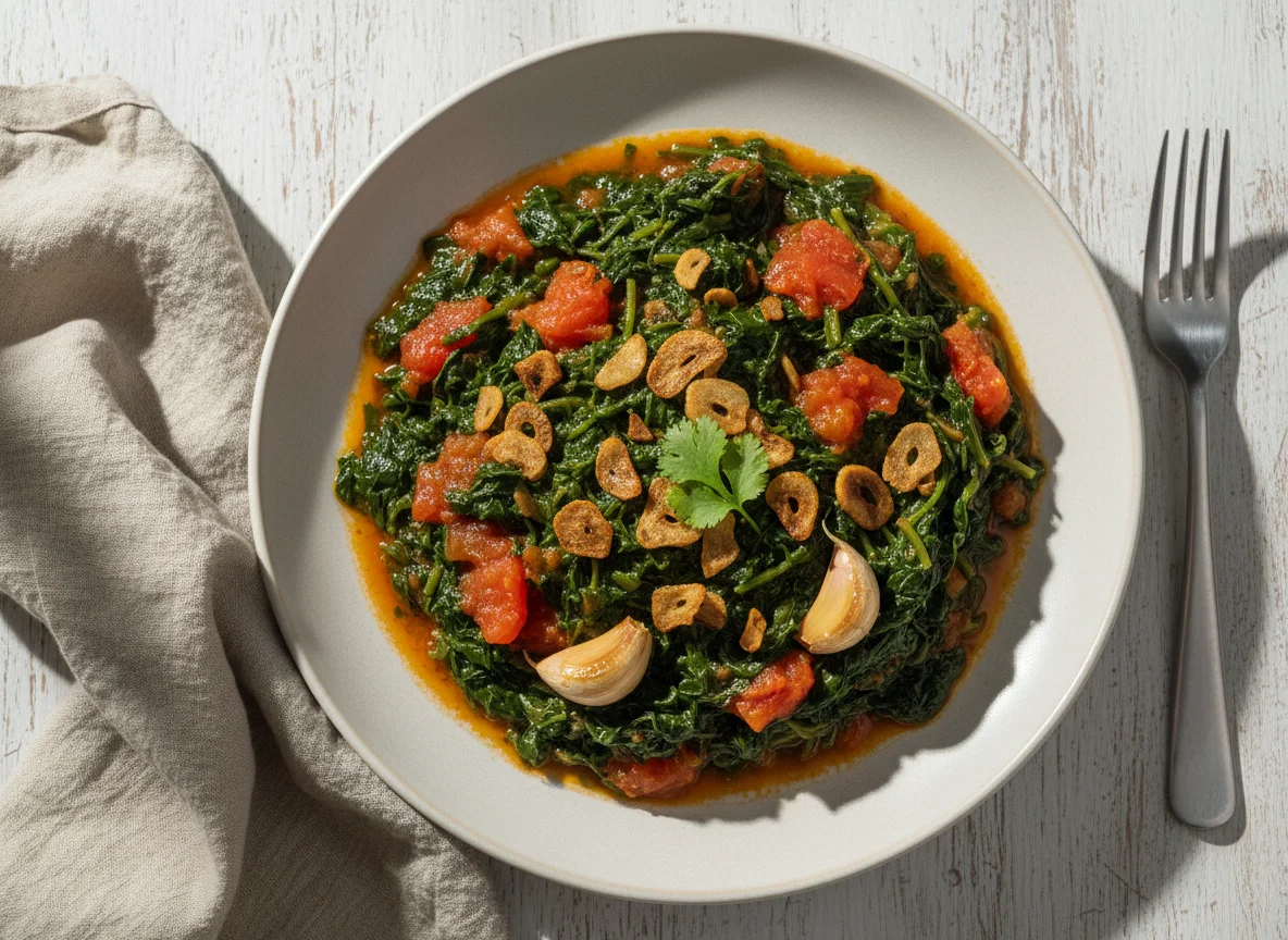 Molokhia with Tomato Sauce photo