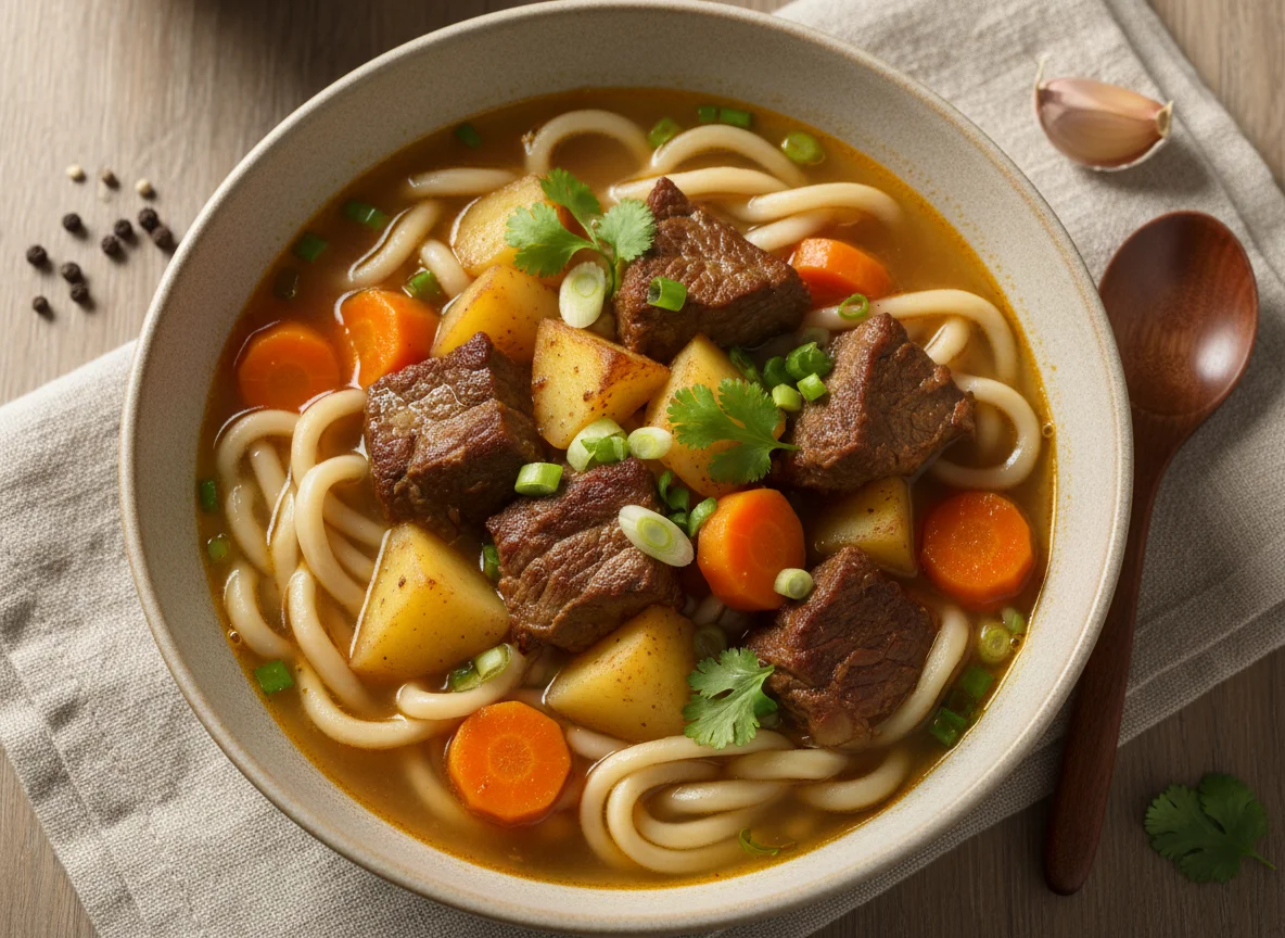 Mongolian Noodle Soup (Gulyash) photo