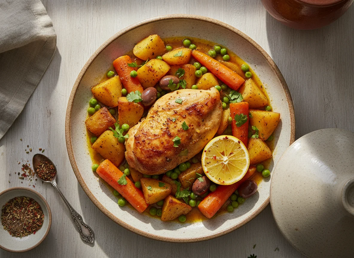 Moroccan Chicken Tagine with Vegetables photo