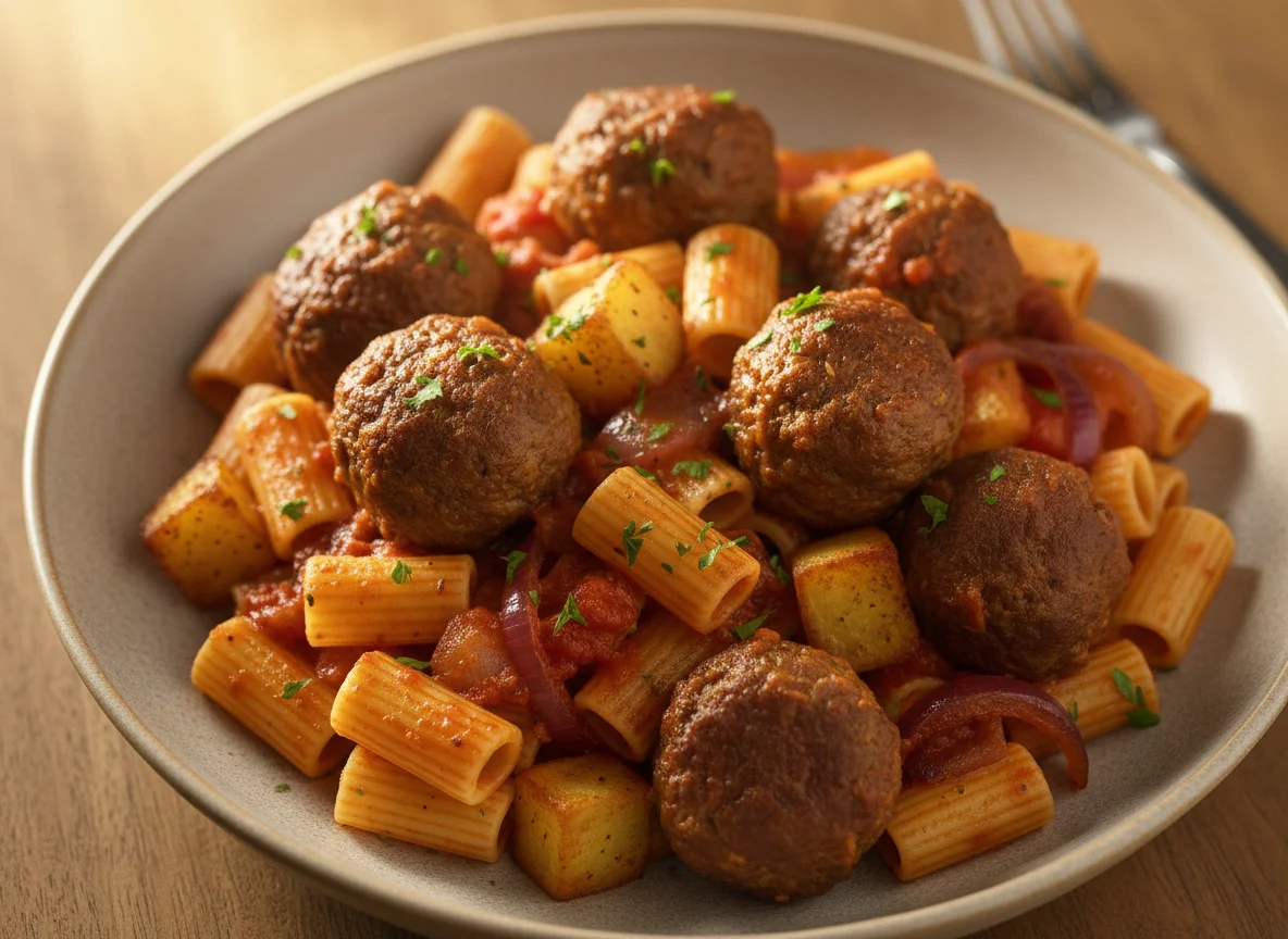 Moroccan Meatballs Pasta photo