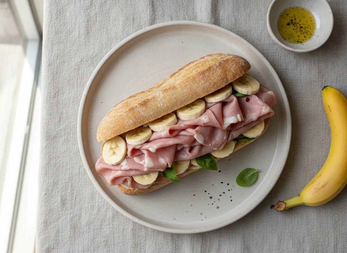 Mortadella sandwich photo
