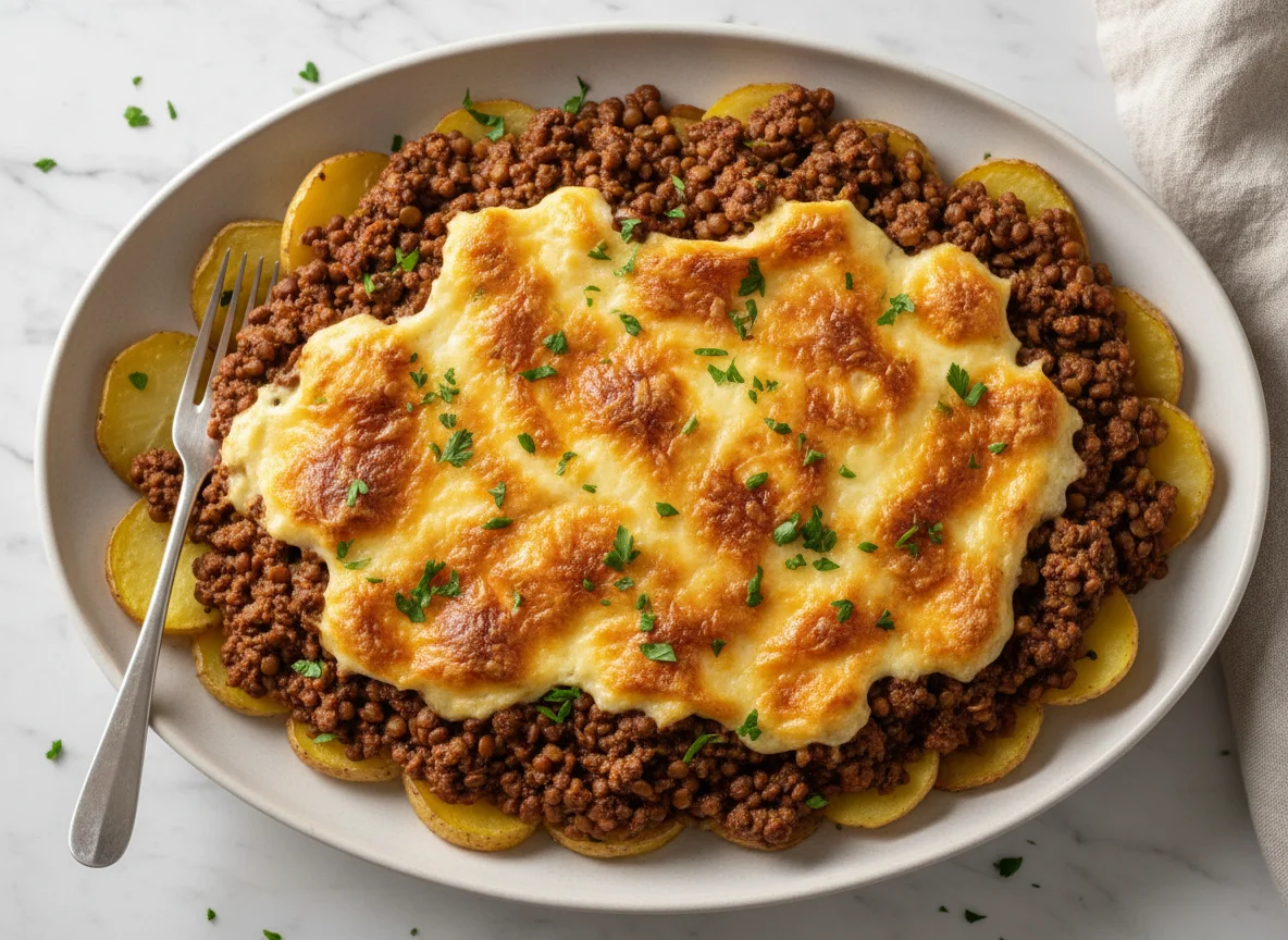 Moussaka-style bake with potatoes photo