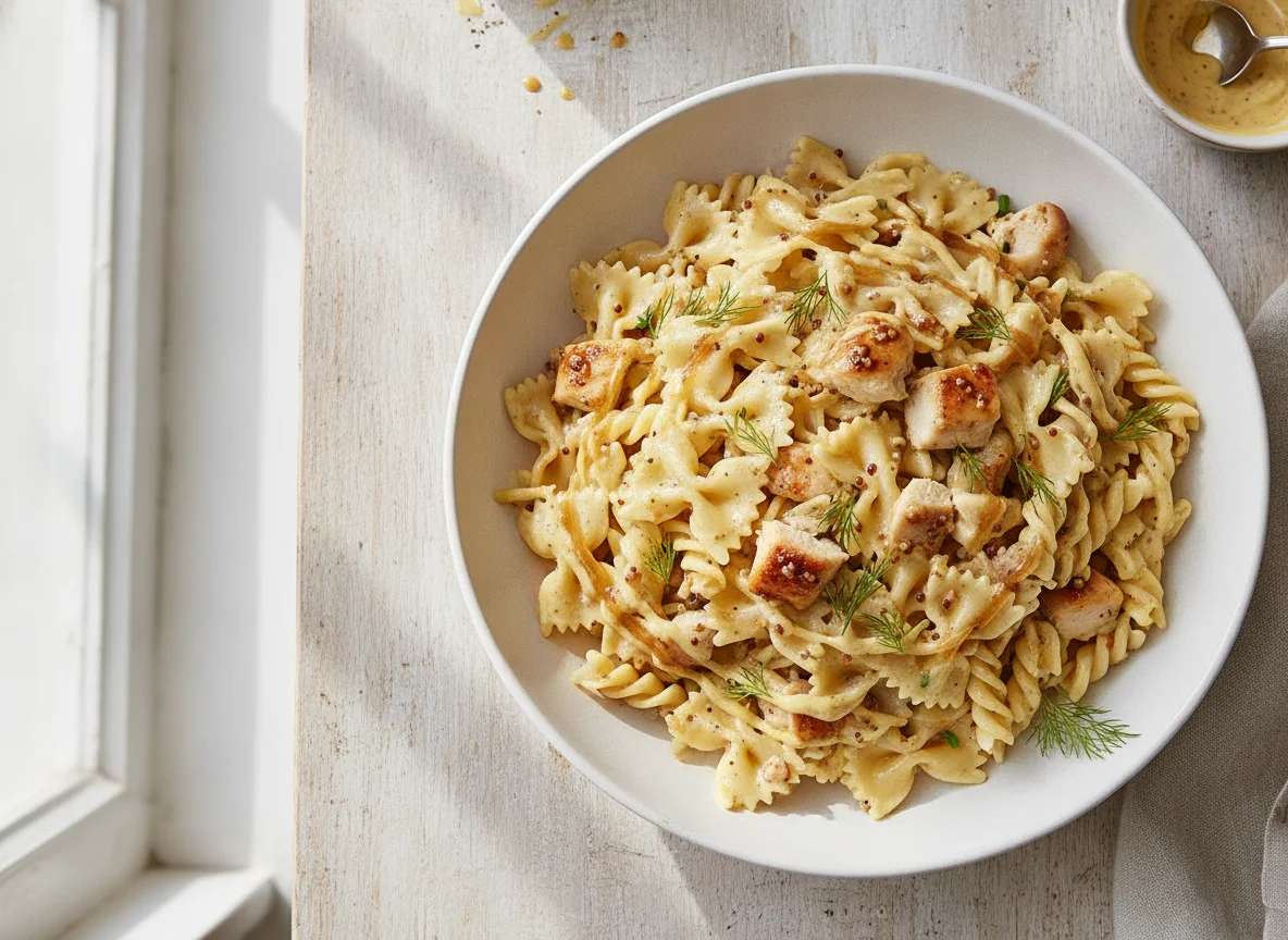 M&S Chicken, Honey & Mustard Pasta Bowl photo