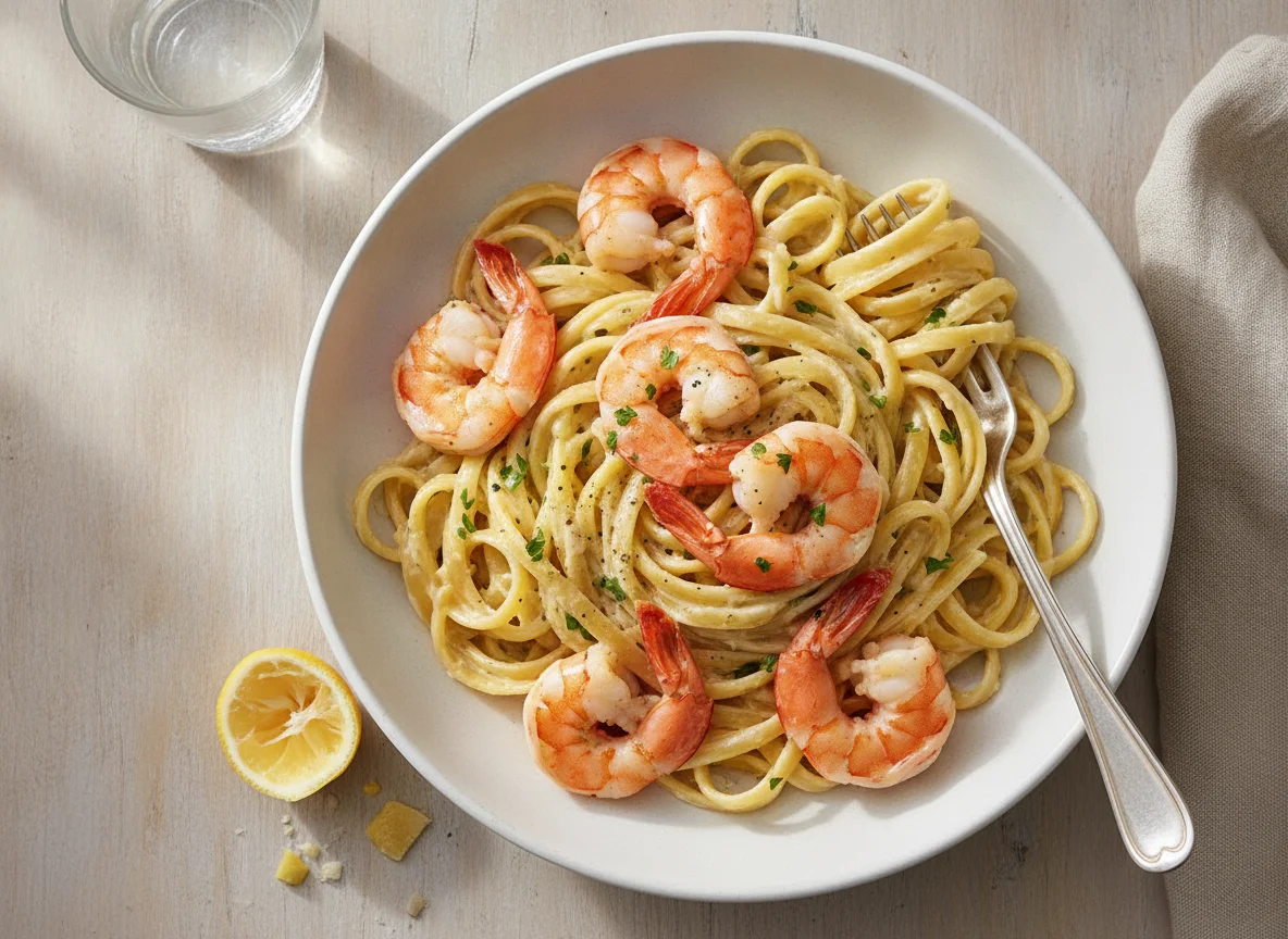 M&S King Prawn Alfredo photo