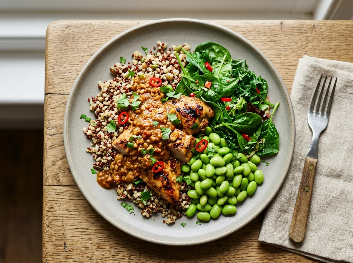 M&S Nutrient Dense Satay Chicken photo