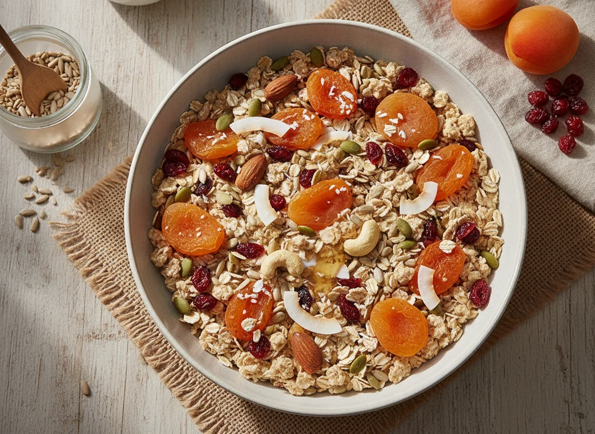 Muesli with Dried Fruit and Seeds photo