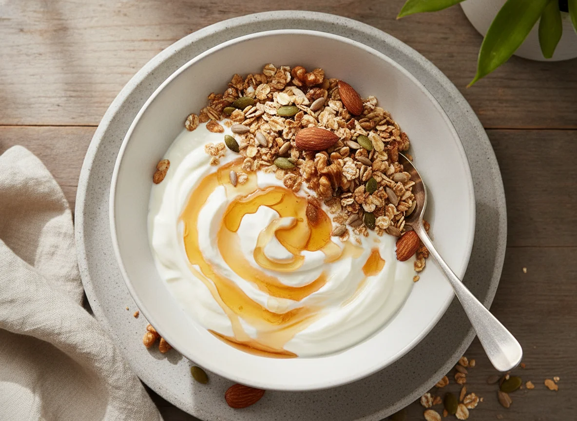 Muesli with Yogurt and Honey photo