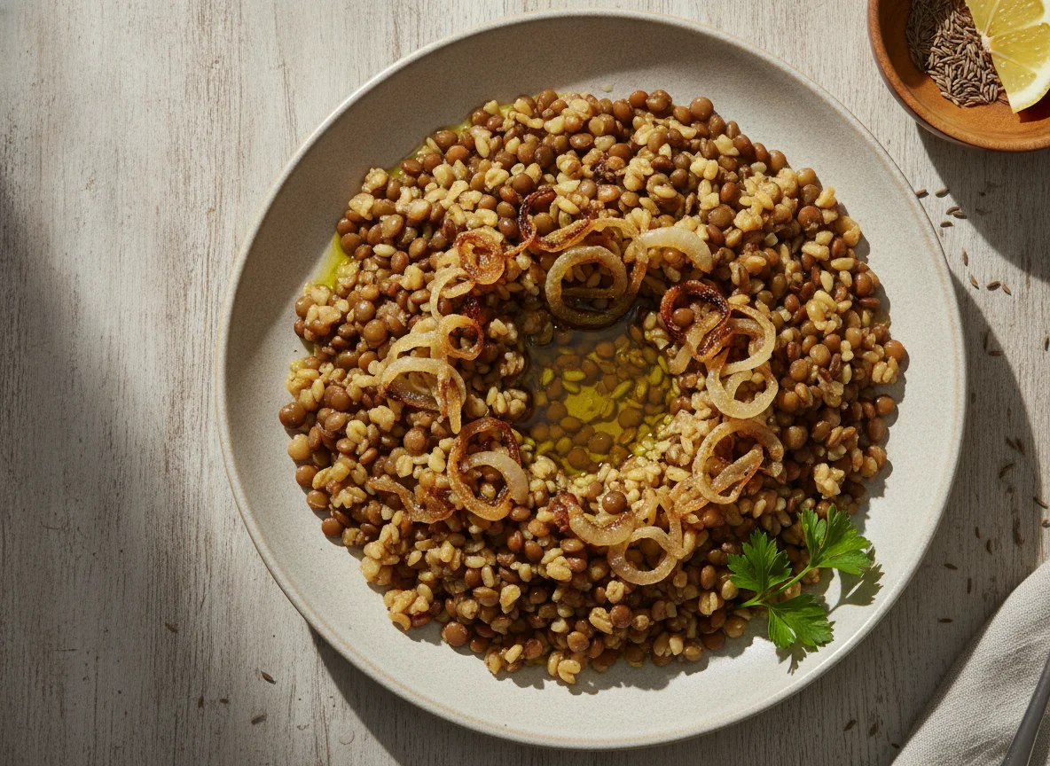 Mujadara (Lentils and Bulgur) photo
