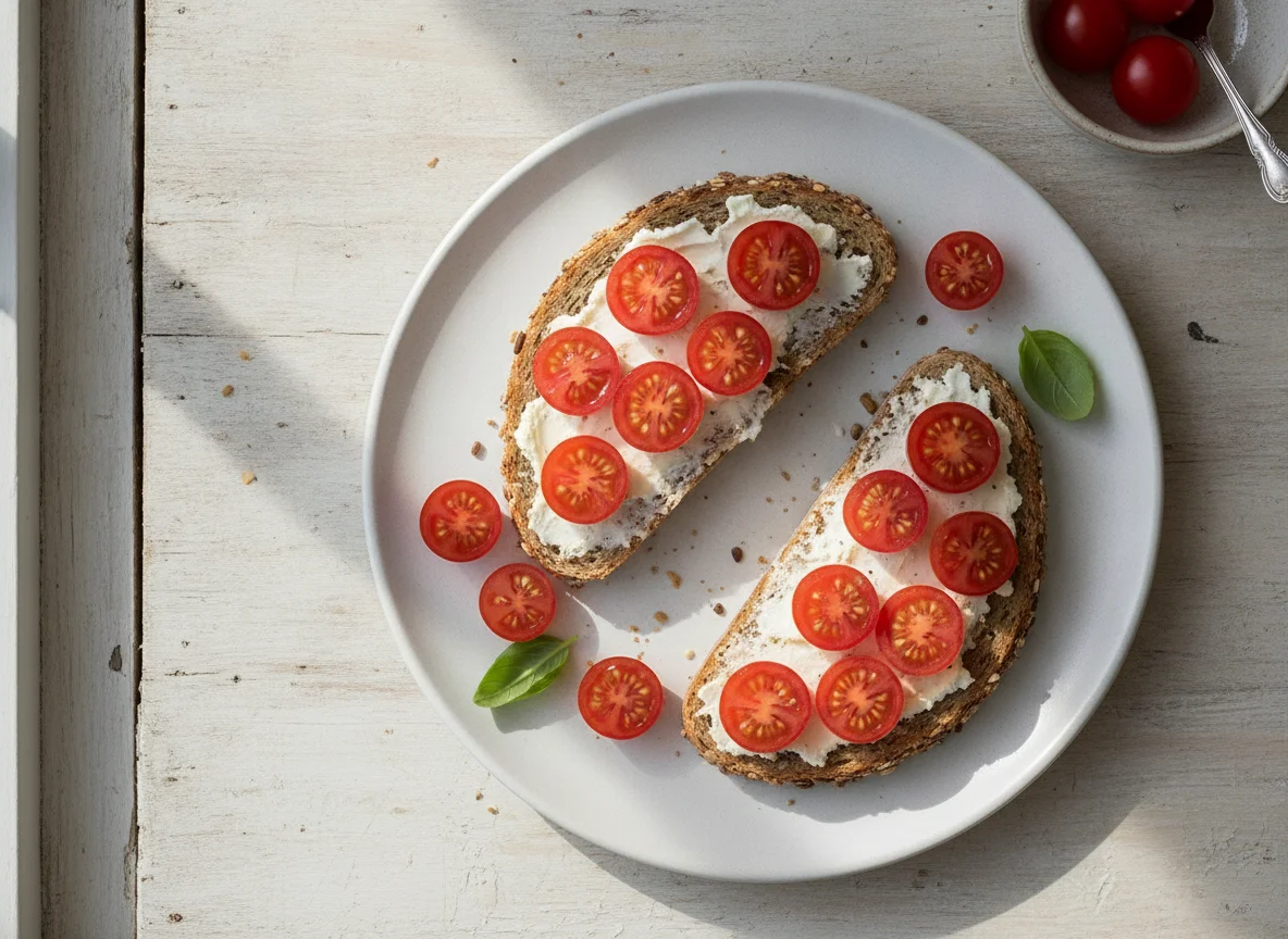 Multigrain Sandwich with Cherry Tomatoes photo