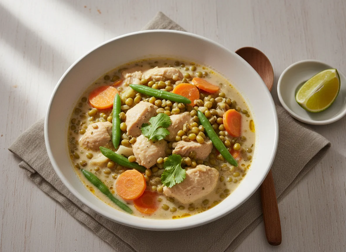 Mung Bean Stew with Chicken and Vegetables photo