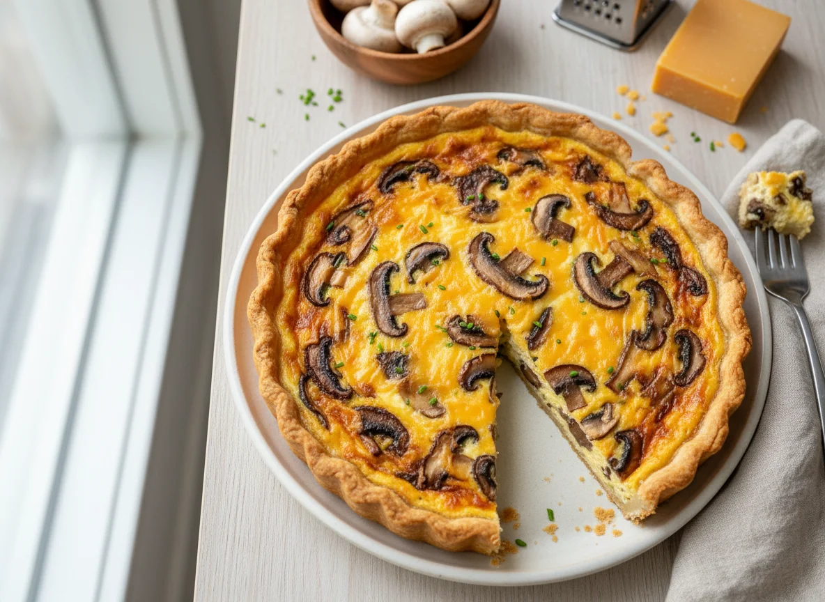 Mushroom and Cheese Quiche photo