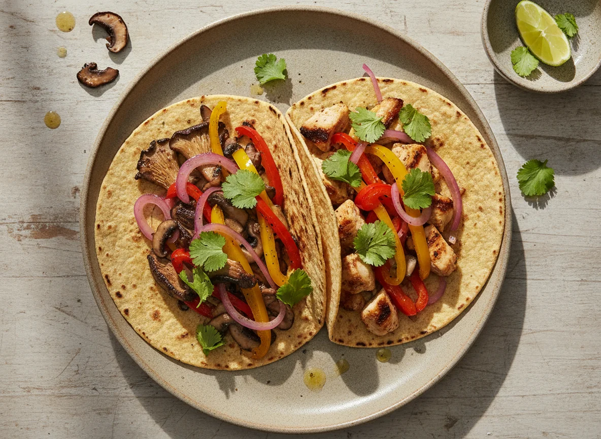 Mushroom and Chicken Tacos photo