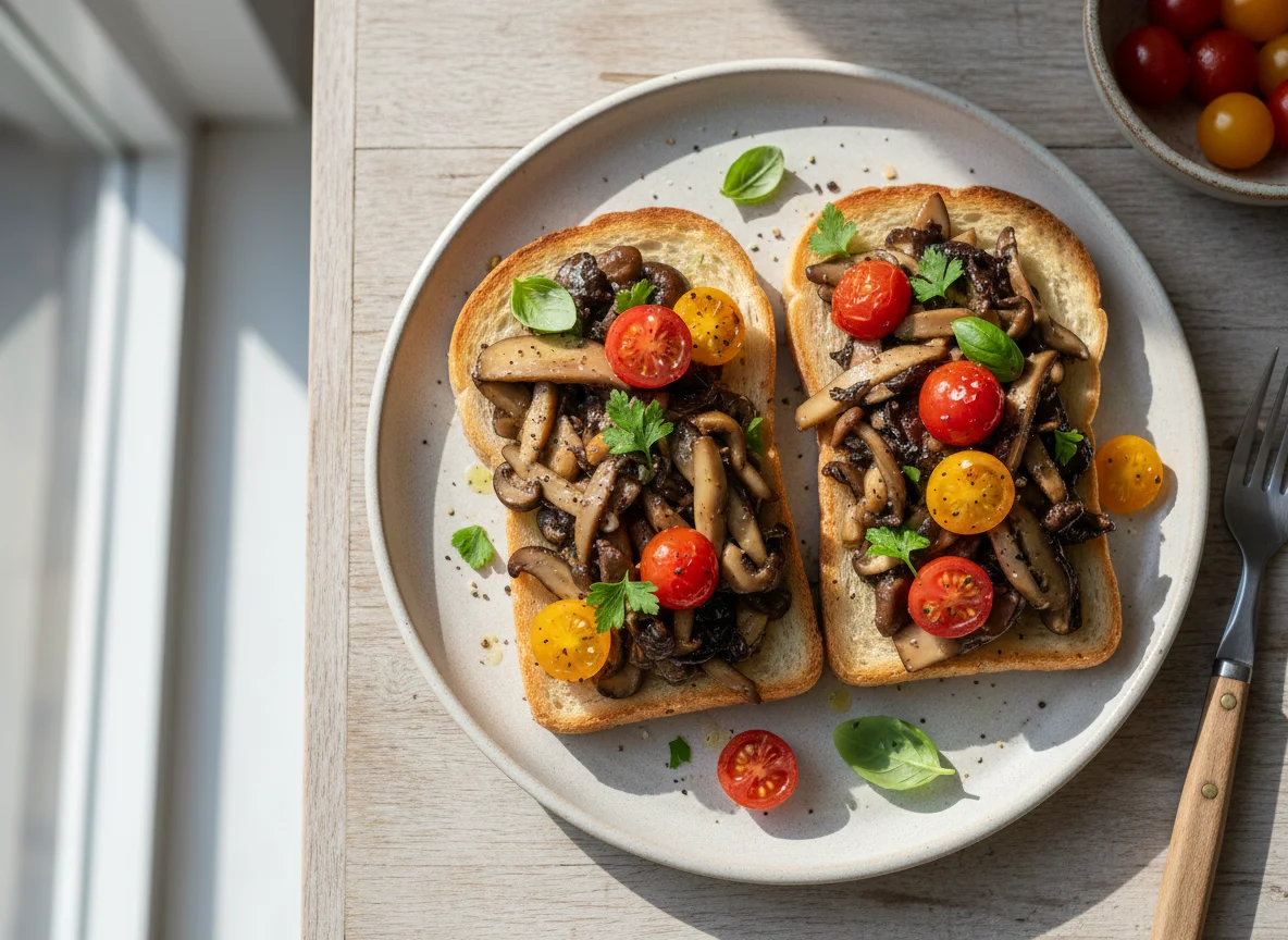 Mushroom and Tomato Toast photo