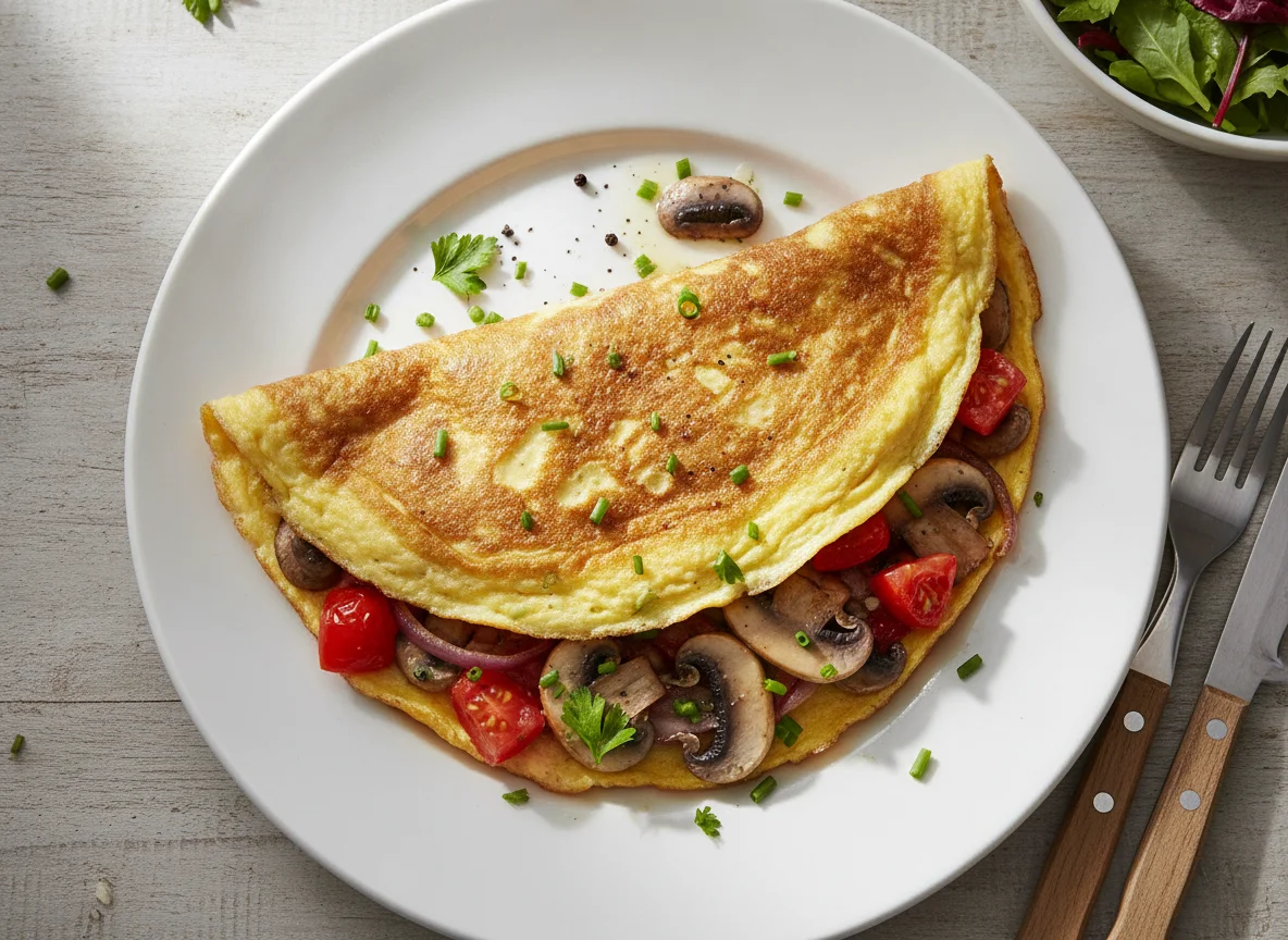 Mushroom and Vegetable Omelette photo