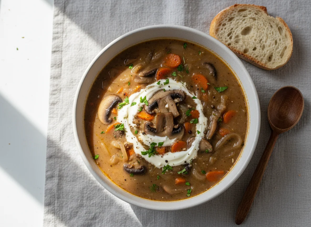 Mushroom and Vegetable Soup photo